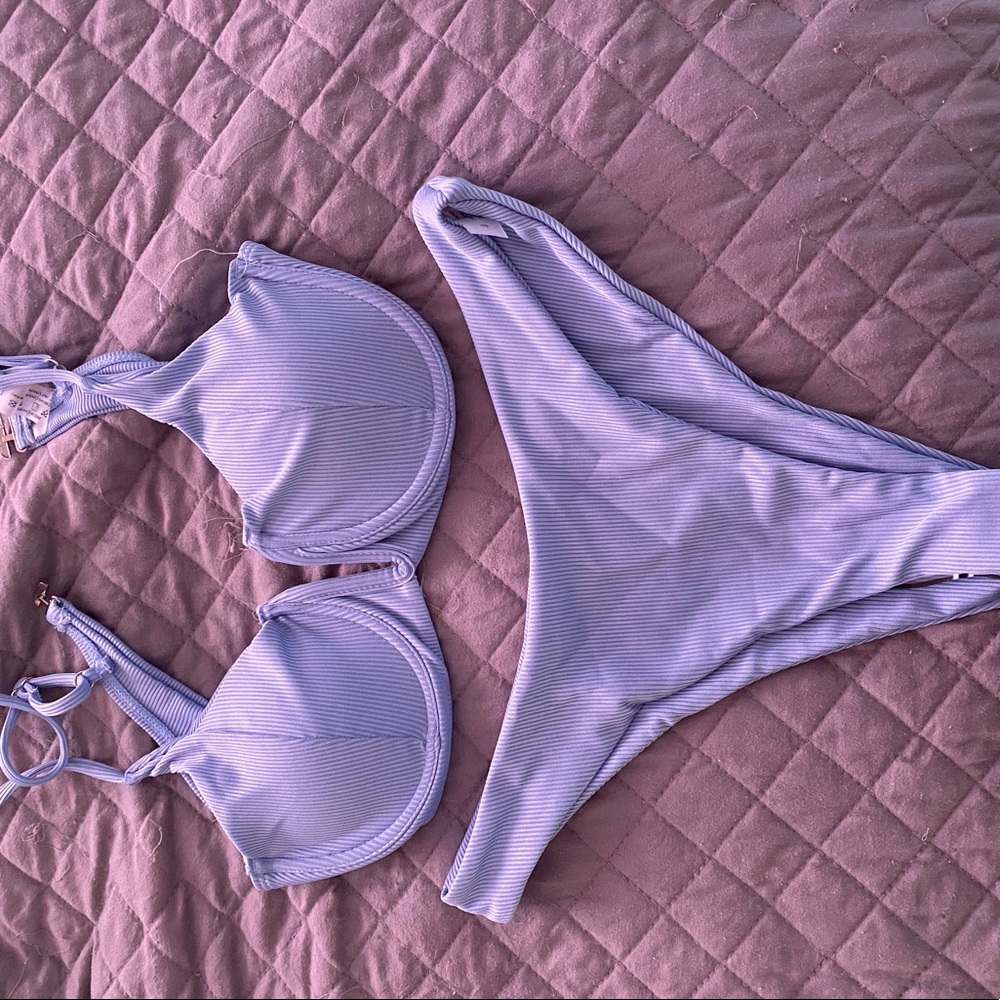 Blue 2 piece swimsuit